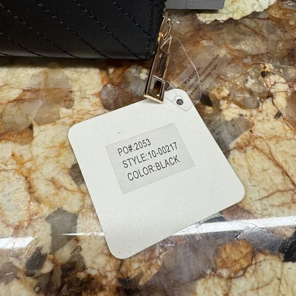 Ivy London Leather Weave Black Zip Around Wallet- New - Picture 4 of 6